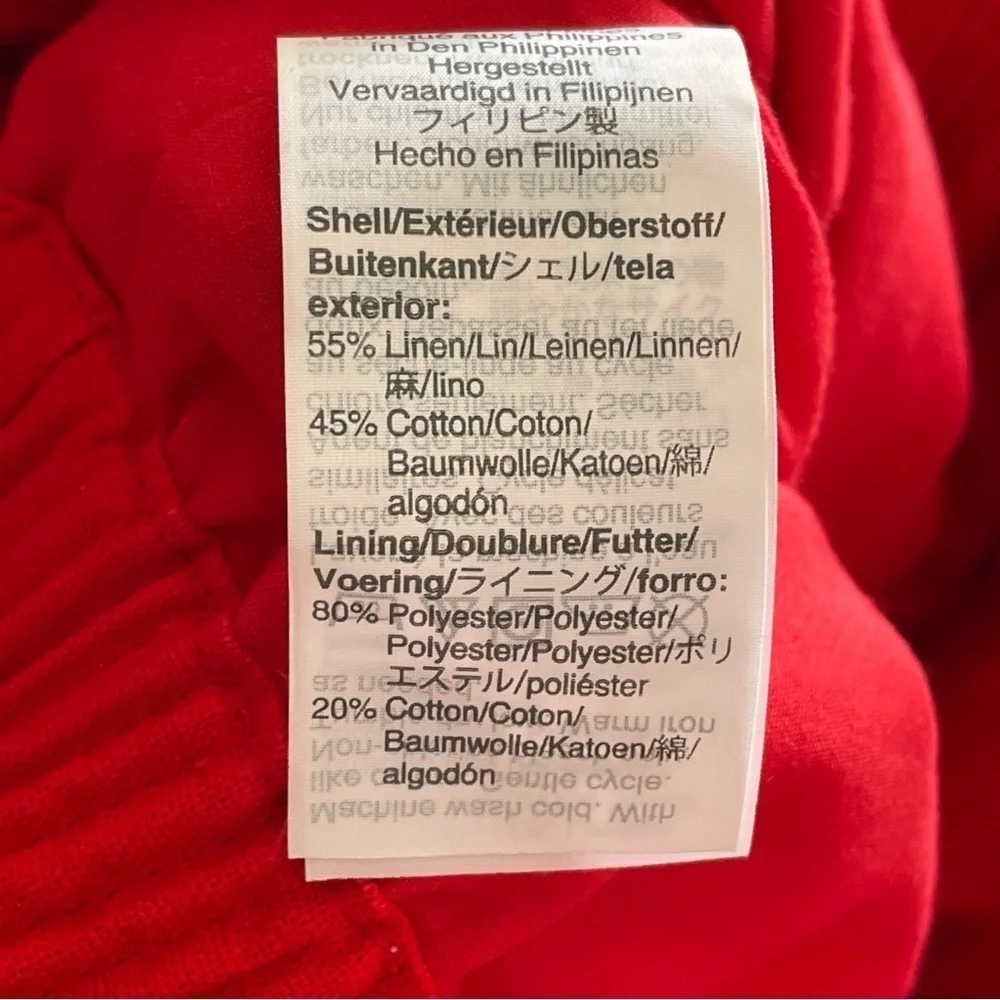J. Crew Factory Red Scalloped Sidewalk Skirt